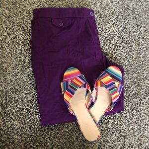 Loft *like new* purple cropped pants